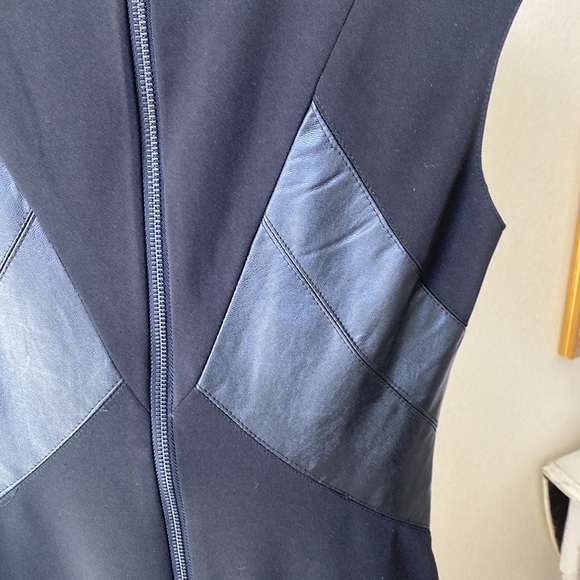 Alassandro Miele black body con faux leather dress size S - Picture 5 of 12